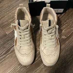 NIB ShuShop Rina Gold / Rose Gold Mid Stars Golden Goose look alike